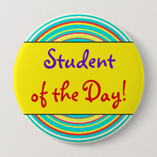 Fantastische "Student van de Dag!" Knoop Ronde Button 4,0 Cm