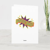 Fantastische Superhero Comic Birthday Kind Kaart (Achterkant)