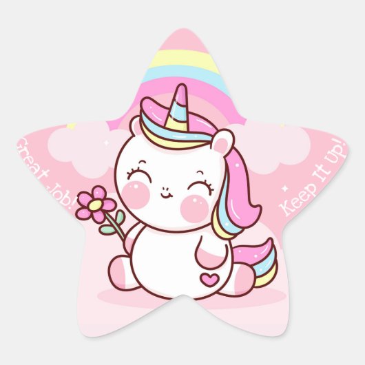 Fantastische taak Kawaii Star-Sticker Ster Sticker (Voorkant)