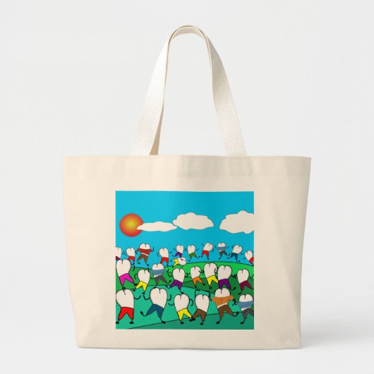 Fantastische tandheelkundige kunstgeschenken grote tote bag (Voorkant)