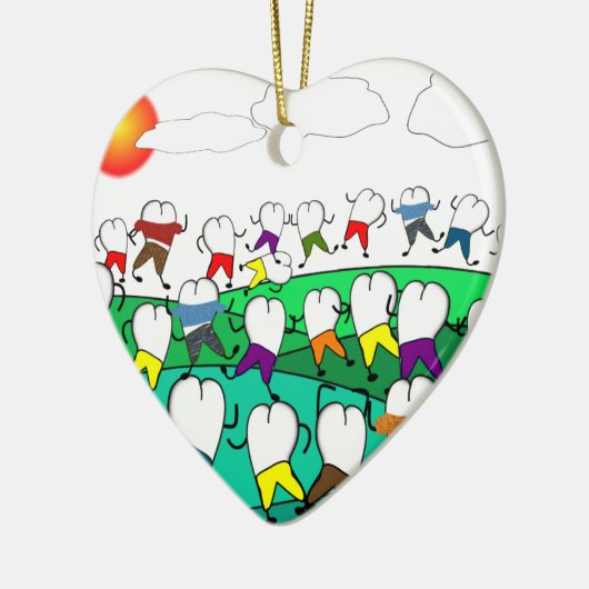 Fantastische tandheelkundige kunstgeschenken keramisch ornament (Links)