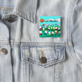 Fantastische tandheelkundige kunstgeschenken vierkante button 5,1 cm (In situ)