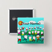 Fantastische tandheelkundige kunstgeschenken vierkante button 5,1 cm (Voorkant /achterkant)