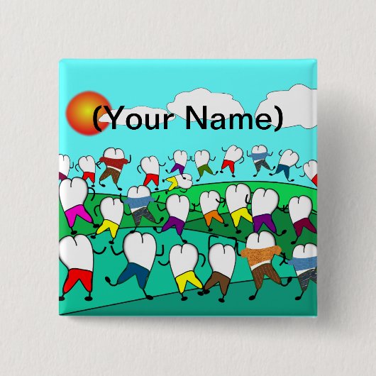 Fantastische tandheelkundige kunstgeschenken vierkante button 5,1 cm (Voorkant)