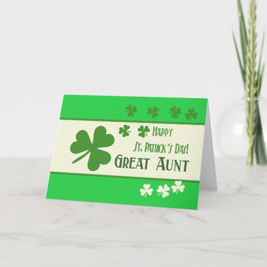Fantastische tante Happy St. Patrick's Day Kaart (Voorkant)