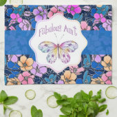 Fantastische tante vlinder cadeau theedoek (Gevouwen)