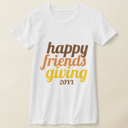 Fantastische typografie Happy Friendsgiving herfst T-shirt (Laagn)