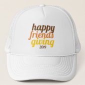 Fantastische typografie Happy Friendsgiving herfst Trucker Pet (Voorkant)