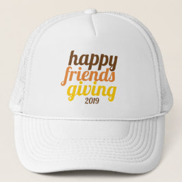 Fantastische typografie Happy Friendsgiving herfst Trucker Pet