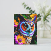 fantastische uil briefkaart (Staand voorkant)