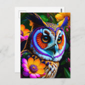 fantastische uil briefkaart (Voorkant / Achterkant)