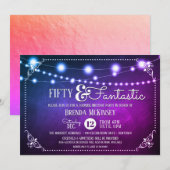 Fantastische uitnodiging van de 50ste verjaardag v (Voorkant / Achterkant)