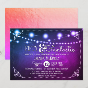 Fantastische uitnodiging van de 50ste verjaardag v