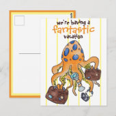 Fantastische vaccinatie Funny Cartoon Octopus Briefkaart (Voorkant / Achterkant)