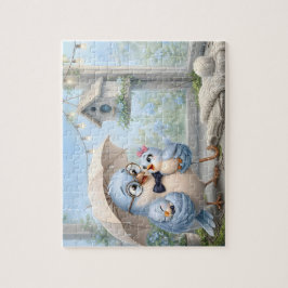 Fantastische Vader Vogel Kunstpuzzel Legpuzzel