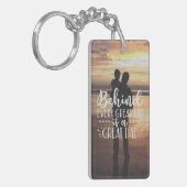 Fantastische Vaderdag foto van papa Cute Sleutelhanger (Voorkant Links)