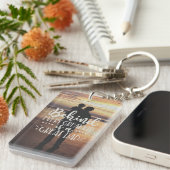 Fantastische Vaderdag foto van papa Cute Sleutelhanger (Voorkant Rechts)