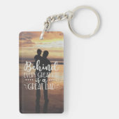 Fantastische Vaderdag foto van papa Cute Sleutelhanger (achterkant)