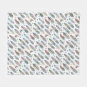 Fantastische Veer Fleece Deken (Voorkant (Horizontaal))