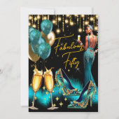 Fantastische Verjaardag Blauwgroen Blauwe Champagn Kaart (Voorkant)
