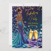 Fantastische Verjaardag Glitter Paarse Blauwgroen Kaart (Voorkant)