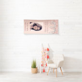 Fantastische verjaardag roos gouden foto zilveren  spandoek (Insitu)