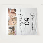 Fantastische verjaardagsfotoverrassingsfeestje wandkleed (Voorkant (horizontaal))