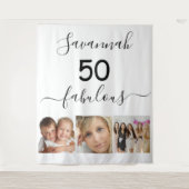 Fantastische verjaardagsfotoverrassingsfeestje wandkleed (Voorkant)