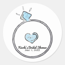 Fantastische verlovingsring Bruidsjurk Feest Ronde Sticker