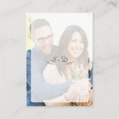 Fantastische vervaagde foto geometrische huwelijks informatiekaartje (Achterkant)