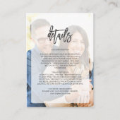 Fantastische vervaagde foto geometrische huwelijks informatiekaartje (Voorkant)