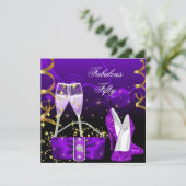 Fantastische vijftig Paarse zolderpartij op hoog n Kaart (Staand voorkant)