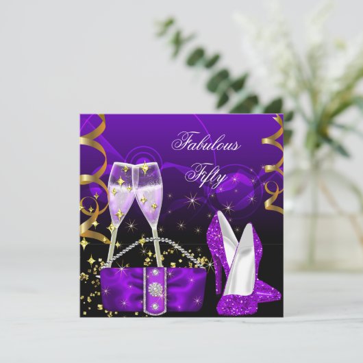 Fantastische vijftig Paarse zolderpartij op hoog n Kaart (Staand voorkant)