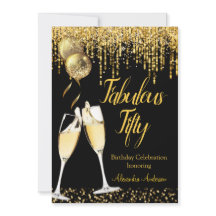 Fantastische vijftigste verjaardag Glitter Goud Ch