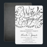 Fantastische vintage lettering krijtbord verloving kaart<br><div class="desc">Aanpassen voor uw evenement.</div>