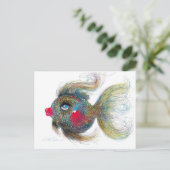 Fantastische vis: Kissiefish Post Cards Briefkaart (Staand voorkant)