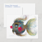 Fantastische vis: Kissiefish Post Cards Briefkaart (Voorkant / Achterkant)