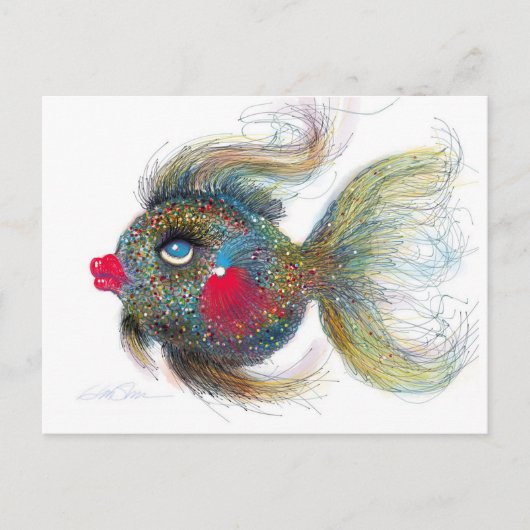 Fantastische vis: Kissiefish Post Cards Briefkaart (Voorkant)