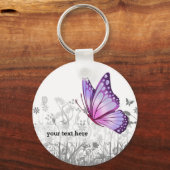 Fantastische vlinder * achtergrondkleur kiezen sleutelhanger (Voorkant)