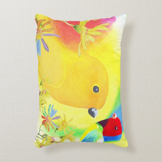 Fantastische vogels accent kussen (Voorkant(Verticaal))