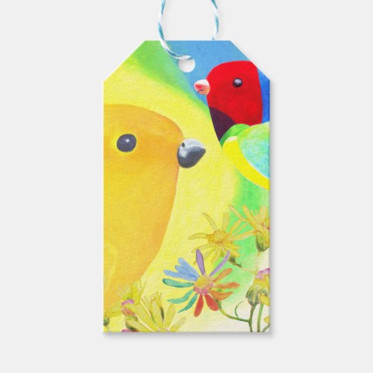 Fantastische vogels cadeaulabel (Voorkant)