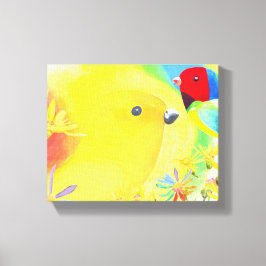 Fantastische vogels canvas afdruk