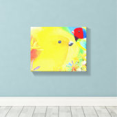 Fantastische vogels canvas afdruk (Insitu (Houten vloer))