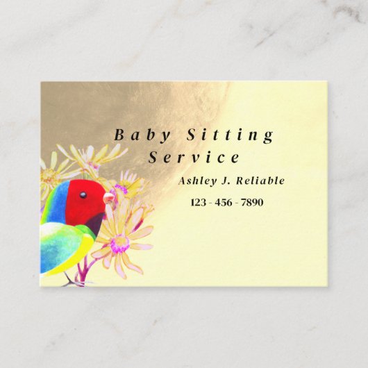 Fantastische vogels contactkaartje (Voorkant)