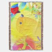 Fantastische vogels deken (Voorkant Verticaal)