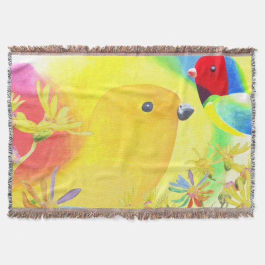 Fantastische vogels deken (Voorkant)