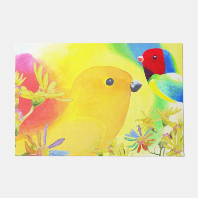 Fantastische vogels deurmat (Voorkant)