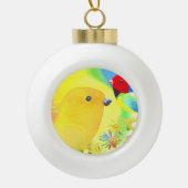 Fantastische vogels keramische bal ornament (Voorkant)