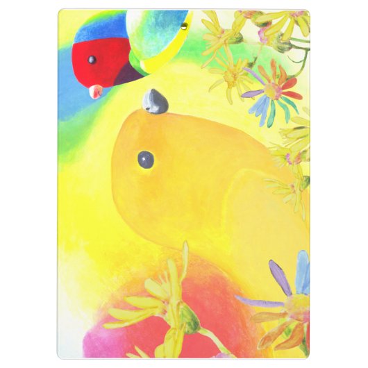 Fantastische vogels klembord (Achterkant)