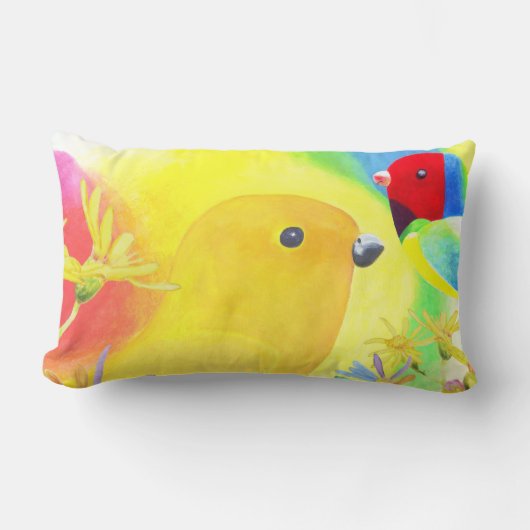 Fantastische vogels kussen (Voorkant)